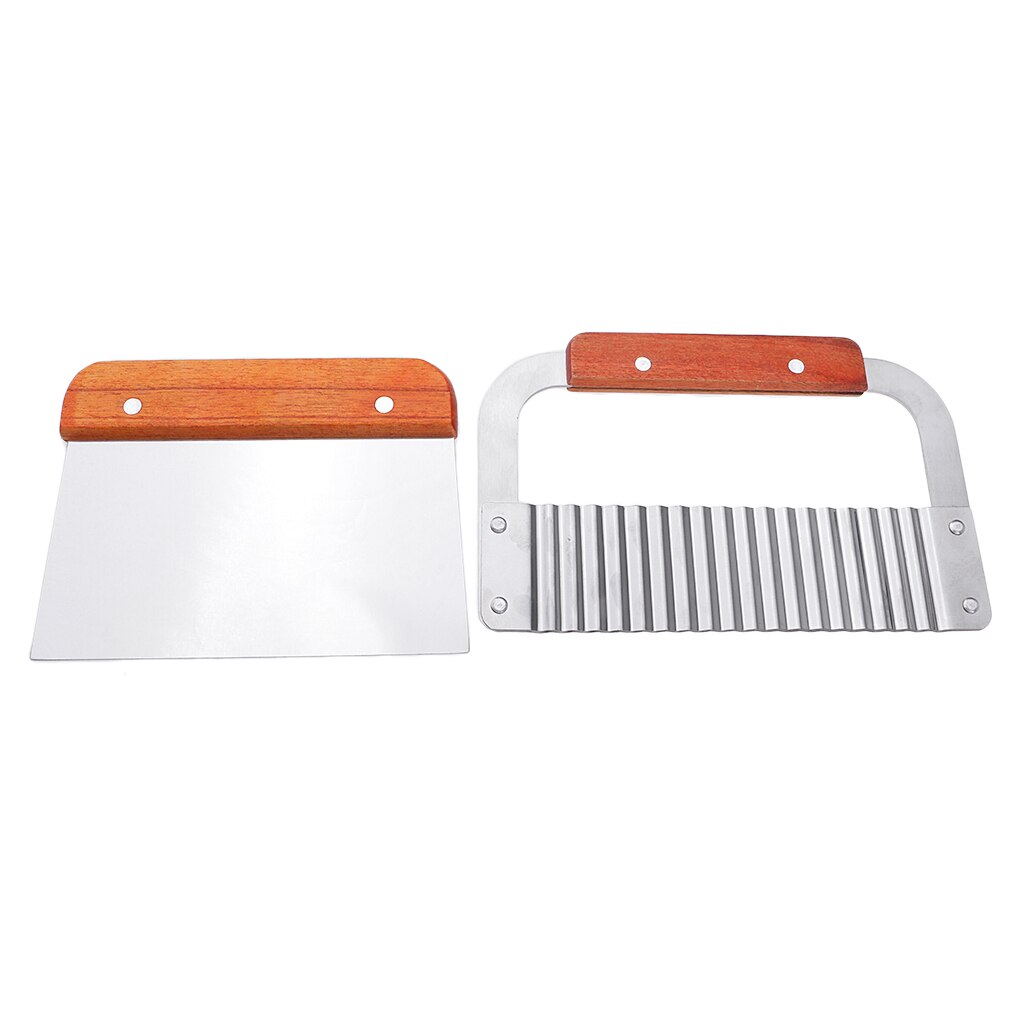 2x Rvs Groente Aardappel Zeep Cutter Rechte Golf C... – Vicedeal