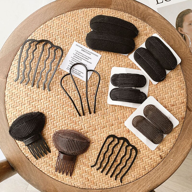 1 Pcs Hair Root Natural Fluffy Hair Sponge Bobby Hairpins Invisible Bangs Clips Magic Hair Donut Bun Makers Korean Styling Tools