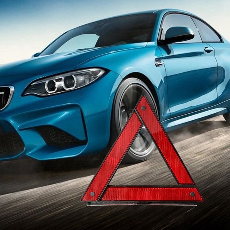 Car Triangle Warning Sign Cars Tripod Emergency Hazard Sign Reflective Stop Sign Board Auto Breakdown Warning Triangle