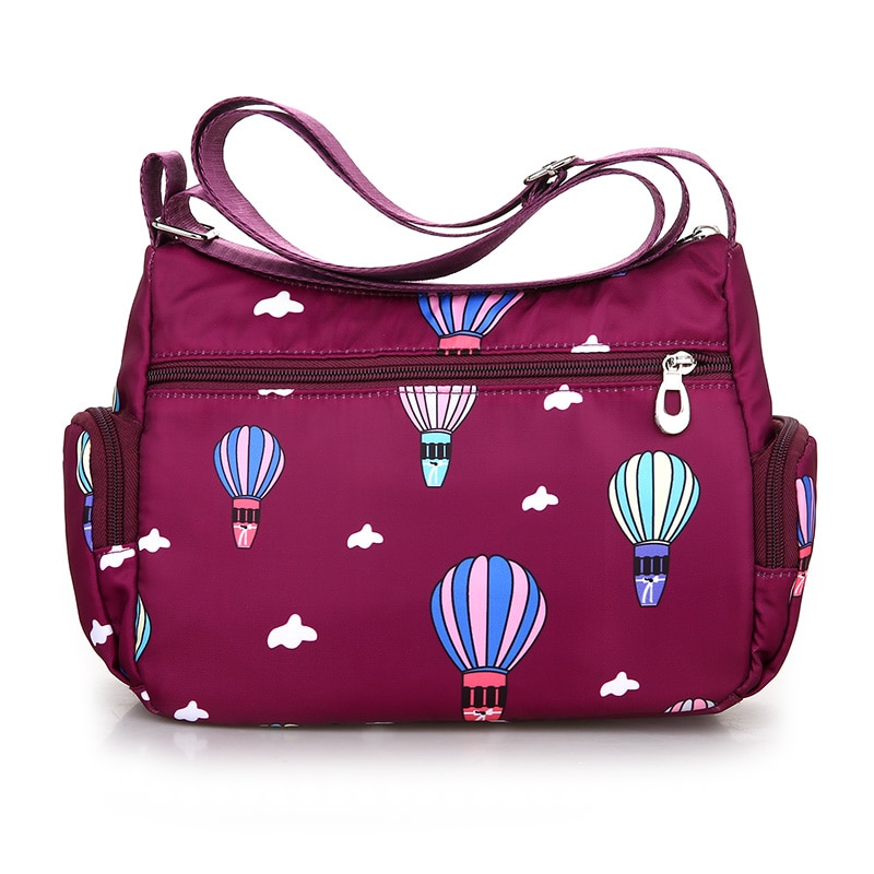 Shoulder Bag For Women Waterproof Nylon Lightweight flowers Messenger Bag Cute Fresh Leisure Or Travel Bag Colors Hobos