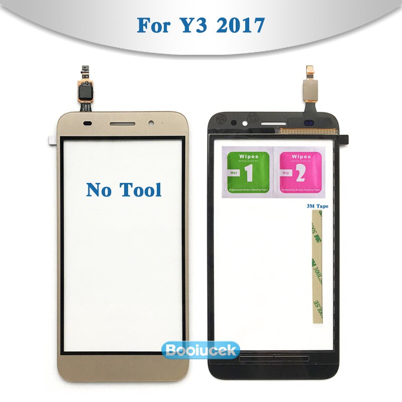Di alta Qualità Per Huawei Y3 2017 CRO-U00 CRO-L02 CRO-L22 Sensore di Tocco Digitale Dello Schermo Esterno Obiettivo di Vetro del Pannello