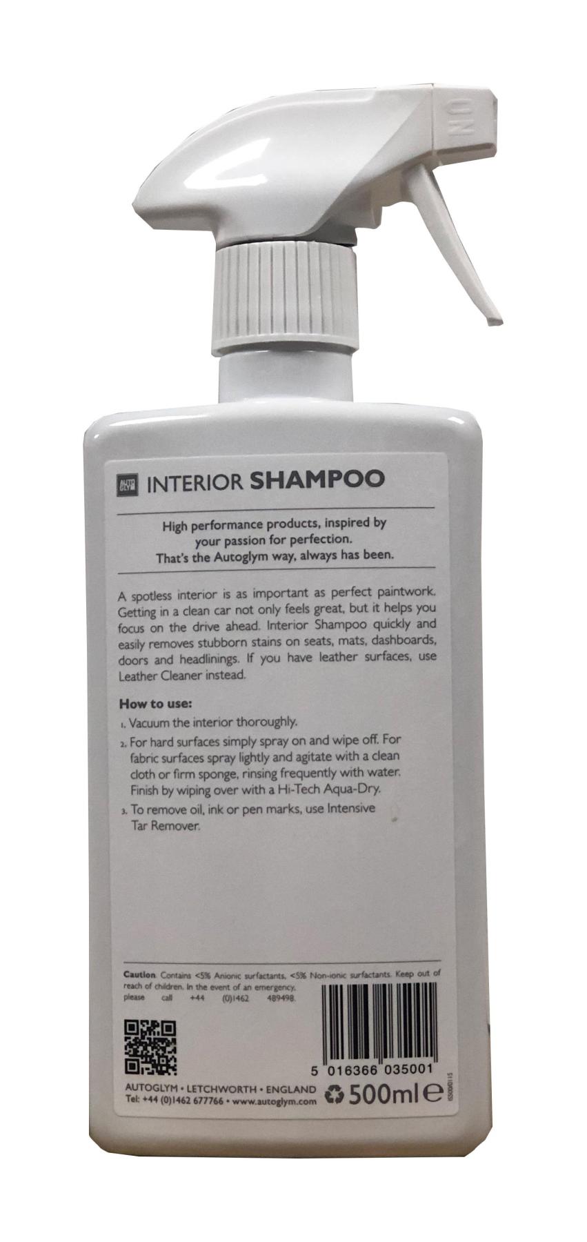 AutoGlym Interior Shampoo In-Car Upholstery Interior Cleaner