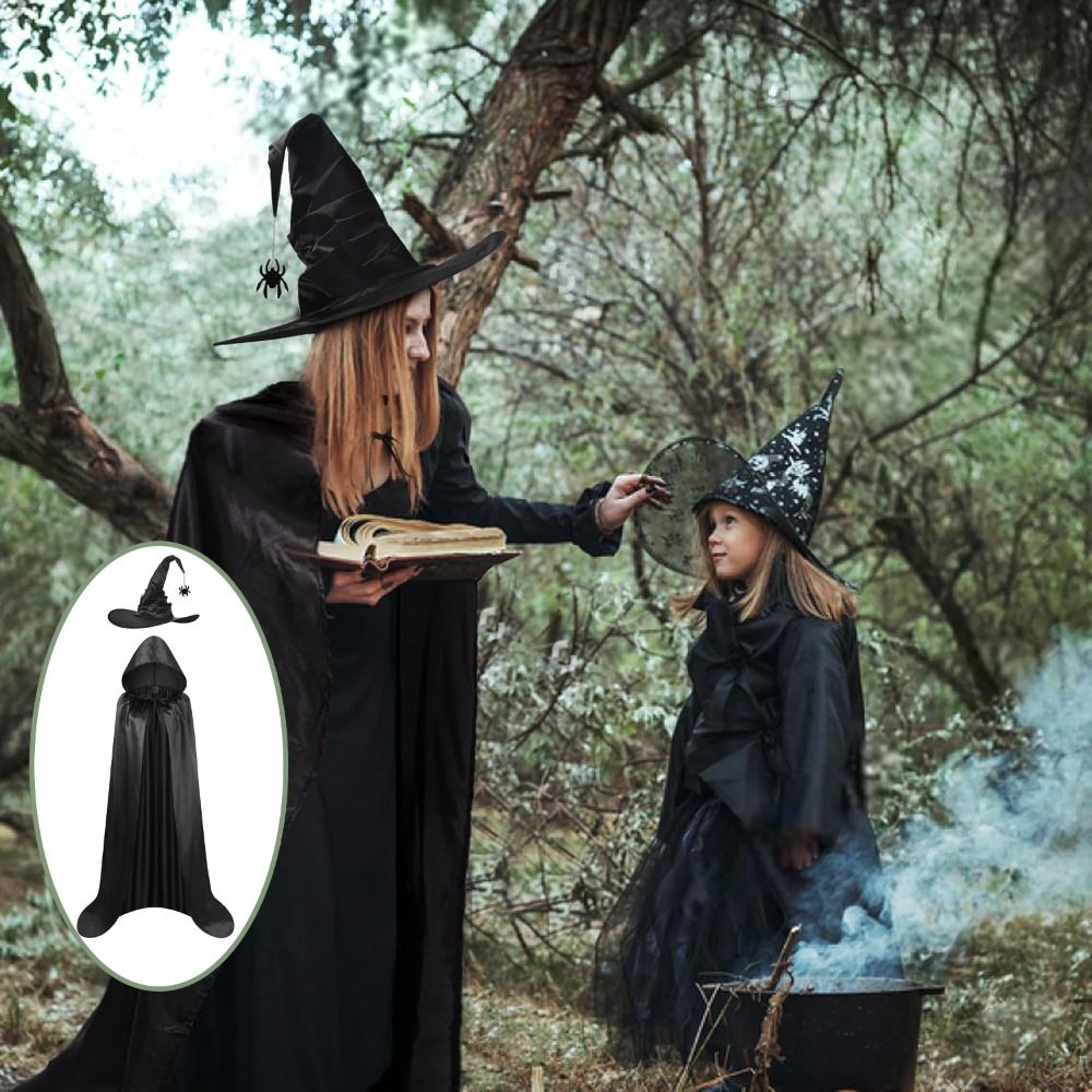 Cool Bat Hat Halloween Cloak Party Props Costume Halloween Cosplay Hooded Cape Funny Witch's Cloak Stage Performance