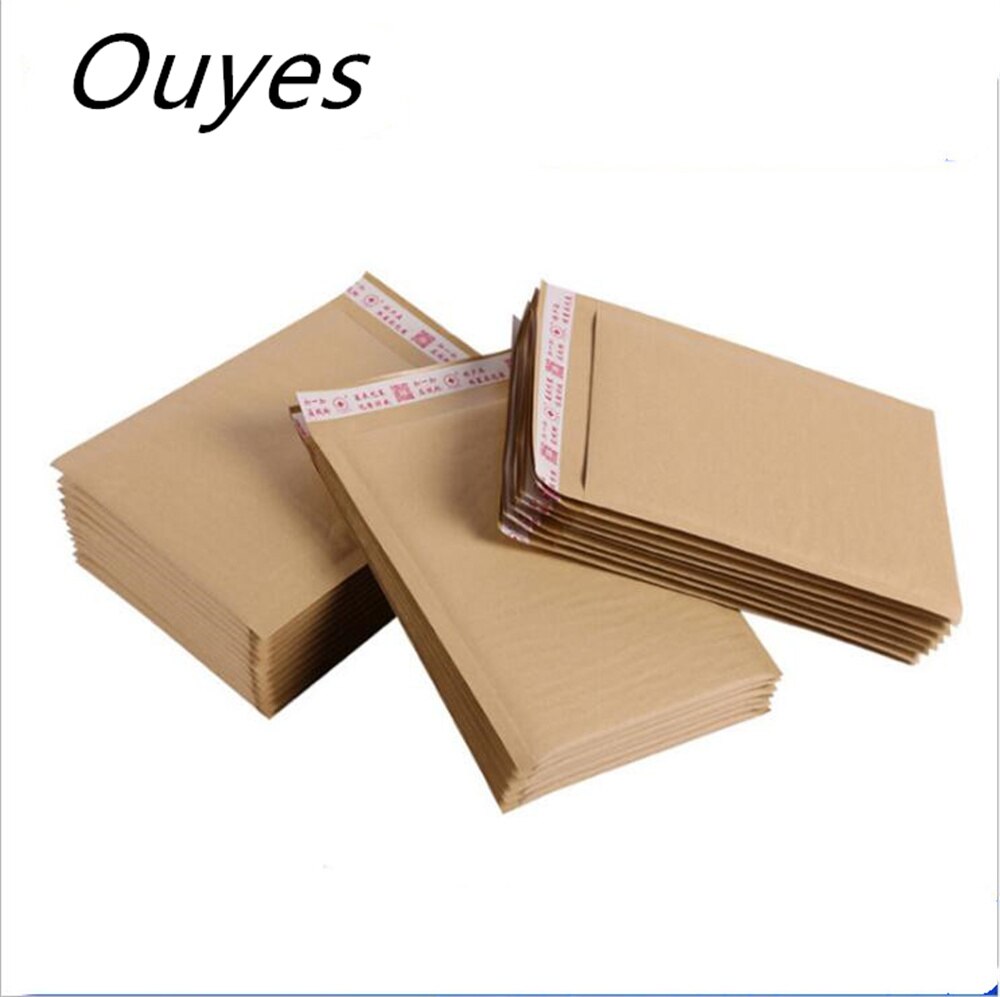 Sobres de papel Kraft Natural con burbujas, sobres de acolchados, 10 unidades
