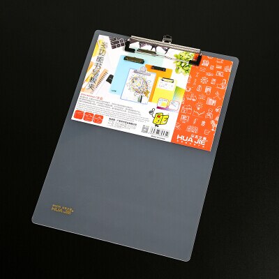 Transparent A4 Writing Board Drawing Board Simple Clipboard Paper Clip File Folder Report Folder Student Office Stationery H107B: White