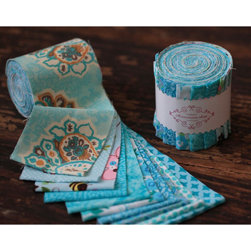 6,2x110cm tela de algodón de tela Jelly Roll tiras Jelly Roll tela de Jelly Roll Patchwork tela 10 uds/rollo