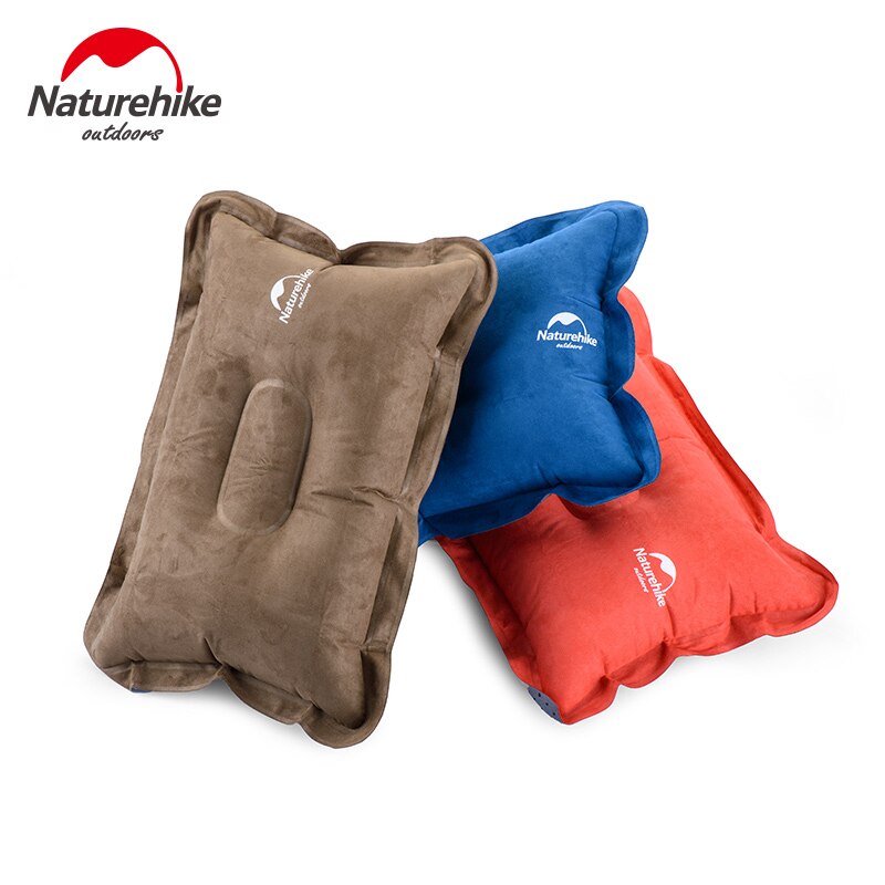Naturehike Upgraded Suede Material Inflatable Pillow for Hiking Backpacking Travel Pillows Camping Nap Air Pillows NH15A001-L