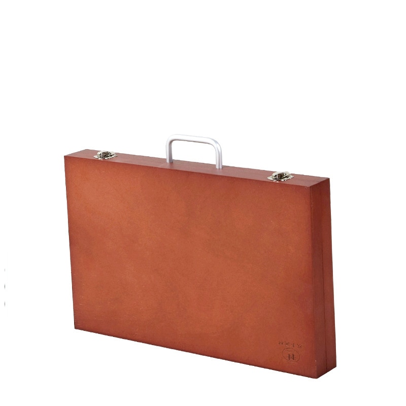 Caja de caballete para pintura, caja de caballete de madera para mesa de artista, caja de dibujo portátil, suministros de arte, 37,5x26,5 cm 1 Uds.
