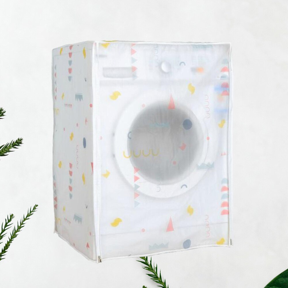 Automatic Washing Machine Cover Premium PEVA Washing Machine Case Waterproof Anti-dust Washing Machine Protector for Home (60x55