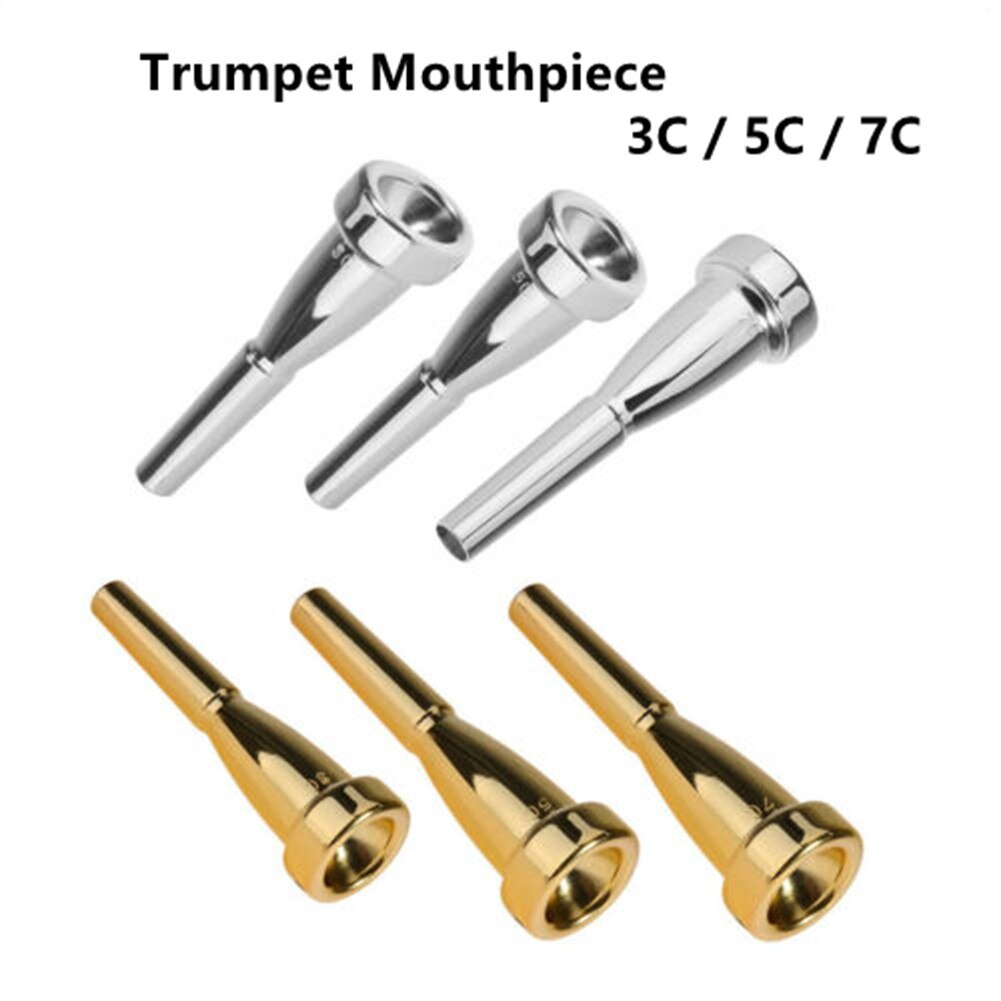 Trumpet Mouthpiece 3C/5C/7C Size For Bach Beginner Exerciser Part Alloy Trumpet Mouthpiece Trumpet Acc