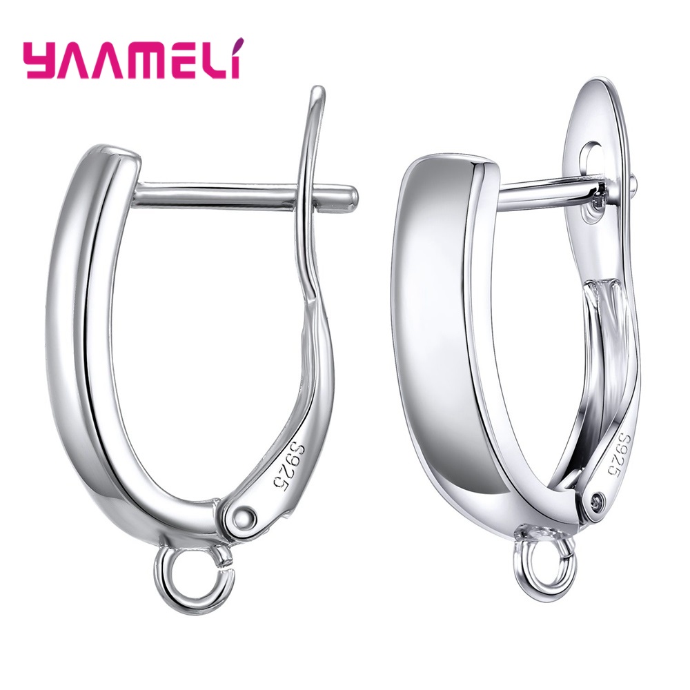 S925 plata esterlina hallazgos pendientes Leverback Earwire accesorios componentes accesorios suministros hechos a mano
