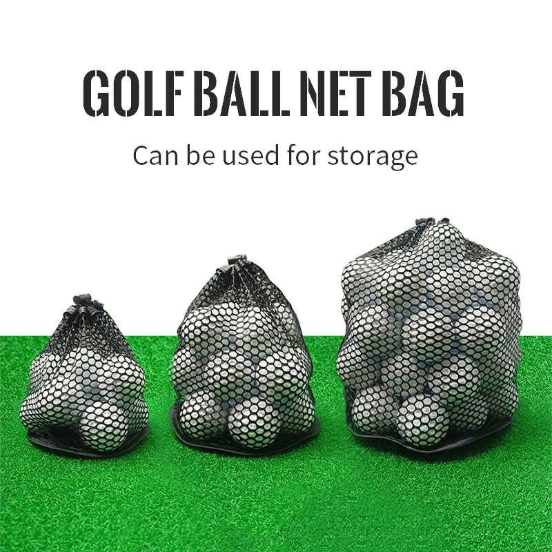 Rede de malha para esportes de golfe, bolsa de nylon para tênis de golfe 12/25/50 bolas, bolsa com cordão, 1 peça, sacos de golfe, acessórios de golfe