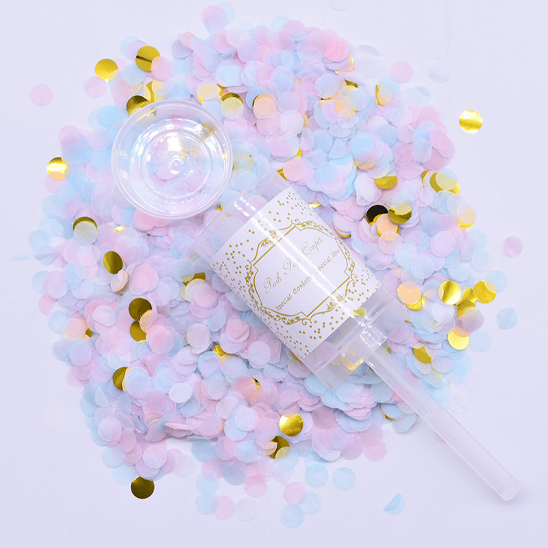 1Pcs Confetti Push Poppers Wedding Bridal Shower Mixed Push Pop Paper Confetti Baby Shower Unicorn Birthday Party Decorations: 6