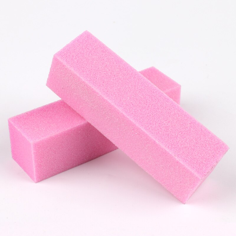 100 stk/parti neglefiler buffer farverig svamp polering blok 4 sidet polering slibning manicure pedicure negle buffere fil værktøj: Lilla