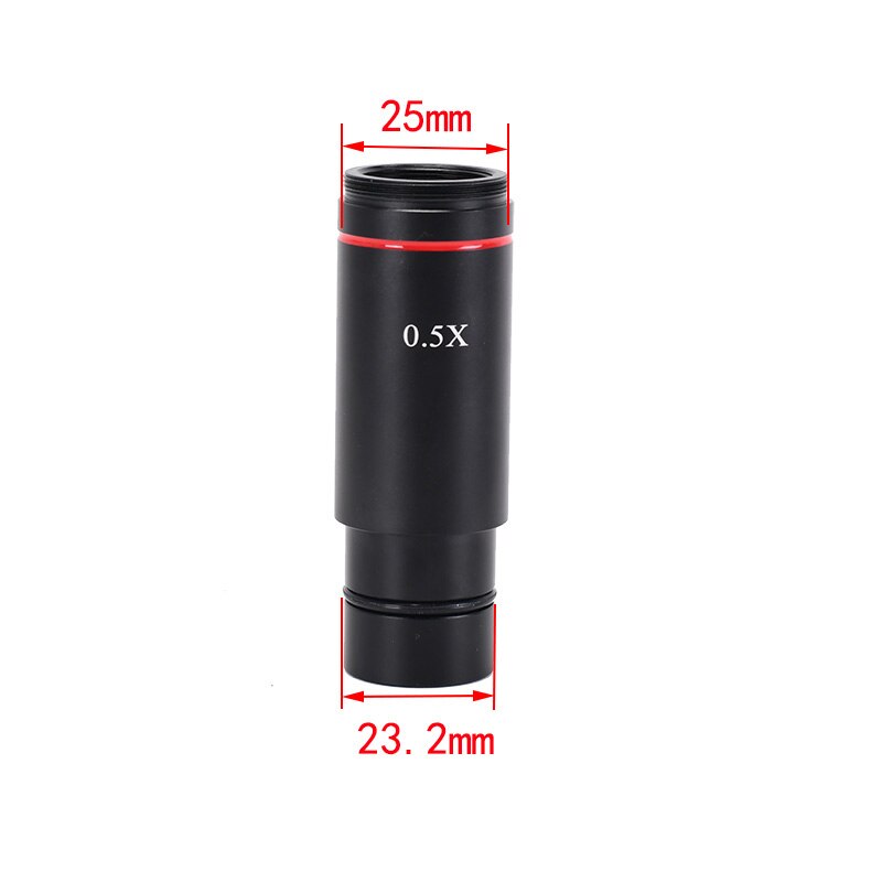 0.5X C Mount Microscope Adapter 23.2mm Electronic Eyepiece Reduction Lens for Microscope CCD Camera DQ