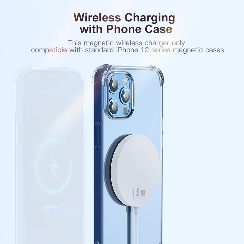 KUULAA 15W Magnetic Wireless Charger For iphone X 11 12 Pro Max Mini For Magsafe Aock Fast Charging Pad For Huawei Xiaomi Phone