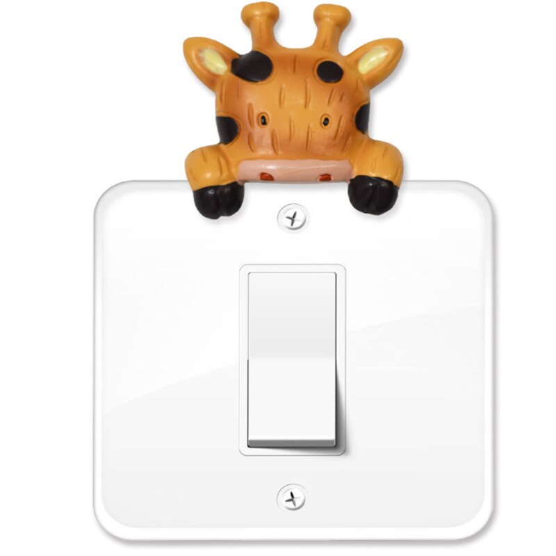 American Style Three-dimensional Animal Switch Stickers Cartoon Wall Stickers Bedroom Wall Socket Decorative Set