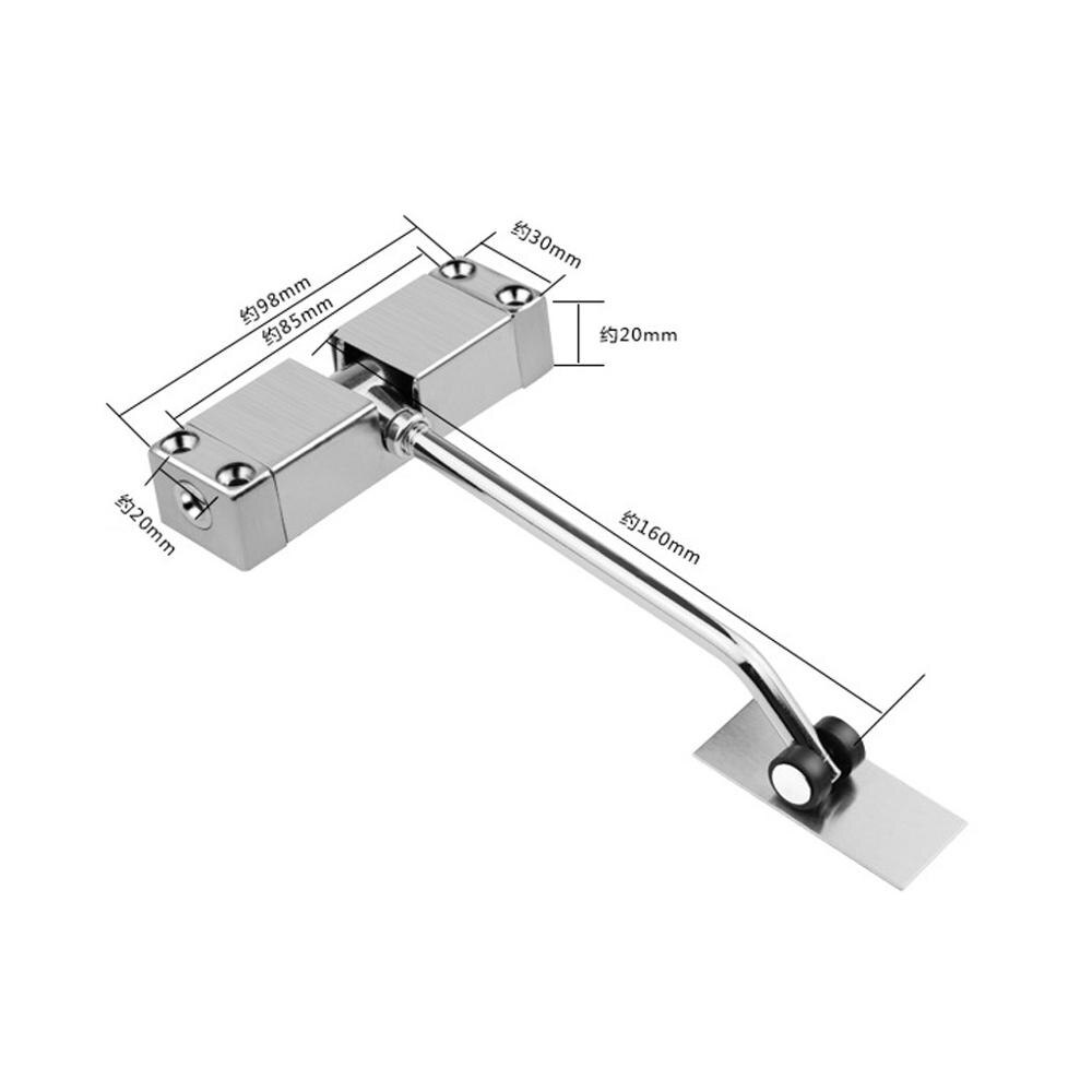 Spring Rated Steel Useful Mounted Closer Fire Hardware Door Automatic Adjustable Surface Strength Single Closing Door Stainless