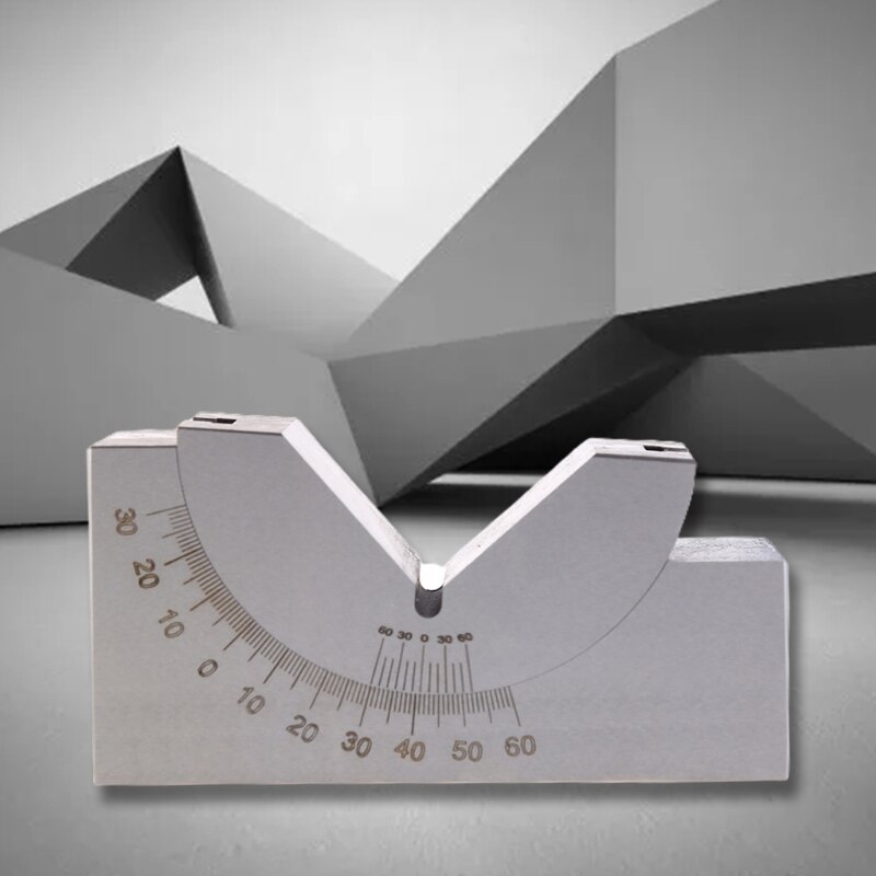 AP46 Adjustable Angle Gauge V-Block 0 to 60 Degree Ruler for Milling Machine