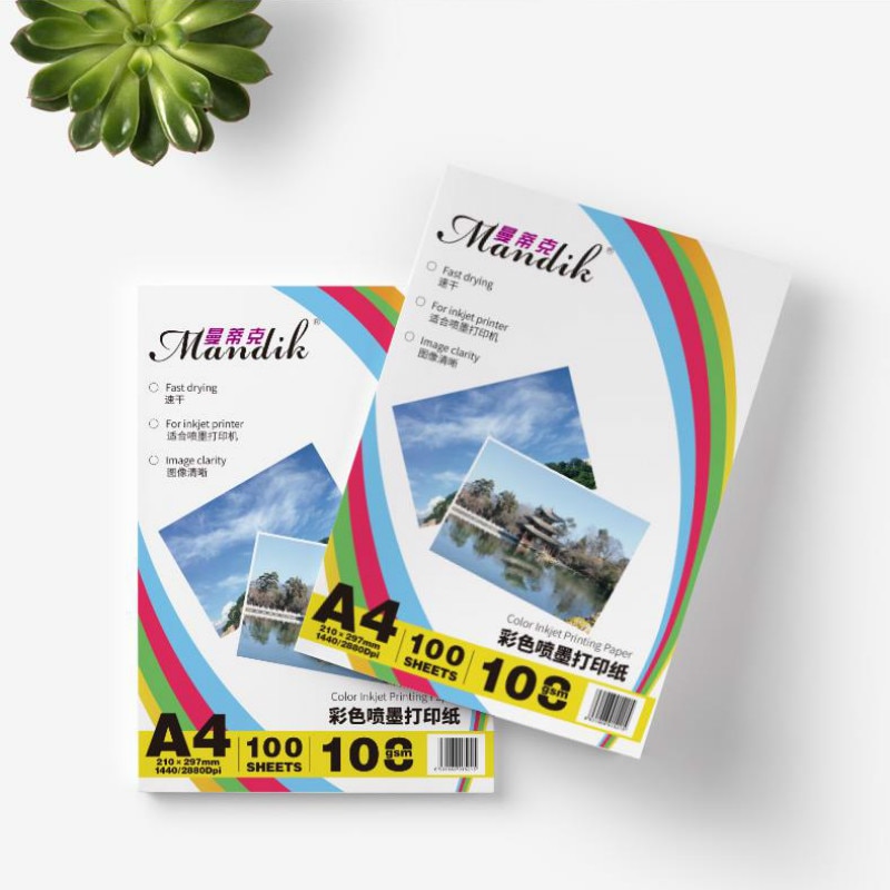 100 Sheets/package 108g A4 Single-sided Matt Photo Paper for Color Inkjet Printer Photo Paper Printing Paper Leaflet Printer