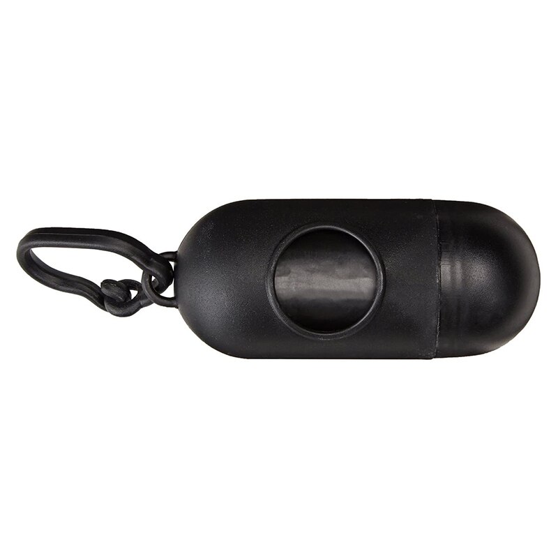 Perro Poo bolsa con dispensador y Clip para cinturón, 22,5x30cm, negro-900 piezas 60 rollos Total