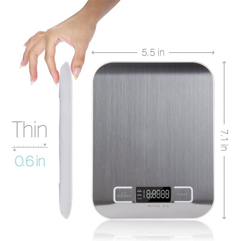 Etekcity-báscula Digital de cocina, balanza de peso alimentaria, onzas para barbacoa, hornear y cocinar con pantalla LCD, accesorios de cocina para el hogar