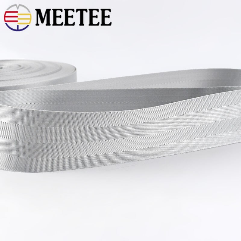 8m 1mm Dik 25/50mm Grijs Polyester Nylon Tape DIY Handleiding Kinderen Veiligheid Seat Rugzak huisdier Band Riem Ambachten RD003