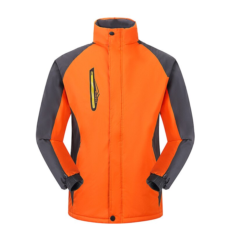 Winter Ski Jacke draussen Wandern Jacke Gepolsterte Wasserdichte Sport Snowboard Skifahren Jacke Warme Winddicht Bergsteigen anzug: Orange / XXXL