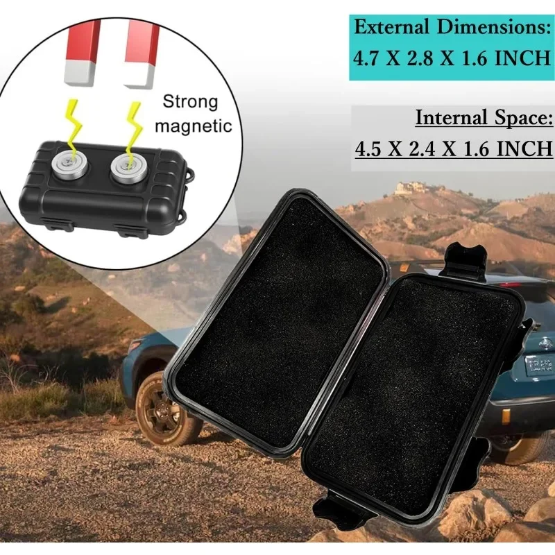 Magnetischer Schlüsselhalter unter dem Auto, versteckt einen Schlüssel, magnetischer Autoschlüsselhalter, Schlüsselversteck, multifunktionale Kasten für Ersatzschlüssel, GPS-Lokalisierer