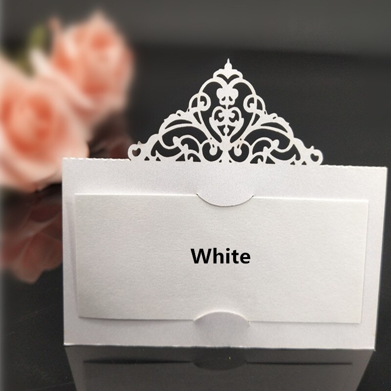 100pcs DIY Seat card Party table decoration Place Cards Party Table Name Card Guest Place Cards Wedding Decor party Supplies 8Z: white
