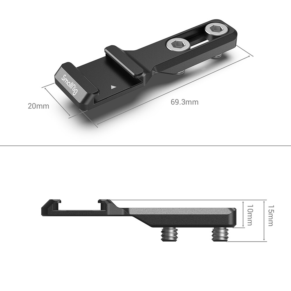 Adattatore per montaggio su slitta per prolunga per slitta fredda per montaggio su slitta SMALLRIG per microfono, EVF e accessori per fotocamere-2879