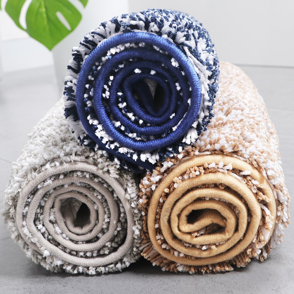 Moroccan Bathroom Mats Non-slip Microfiber Soft Absorbent Bath Floor Mats Shower Rugs 45x65cm/50x80cm/45x120cm Grey Navy Coffee