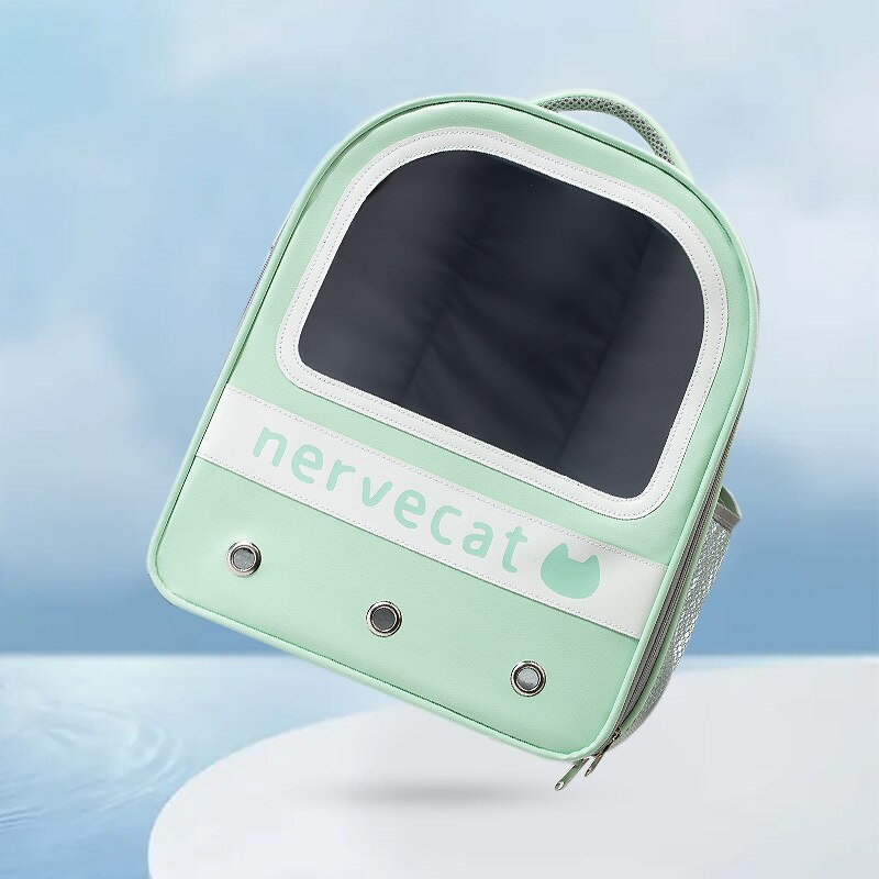 Kat Zak Lente Uitje Tas Draagbare Ademend Kat Rugzak Hond Zak Ruimte Capsule Huisdier Schouder Kat Schooltas: mint green peel