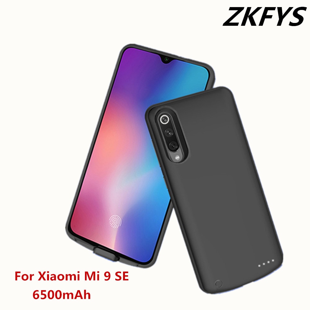 ZKFYS 6500mAh Batterie Ladegerät Fällen Für Xiaomi Mi 9 SE Energie Bank fallen Externe Batterie Ladung fallen Tragbare Energie abdeckung