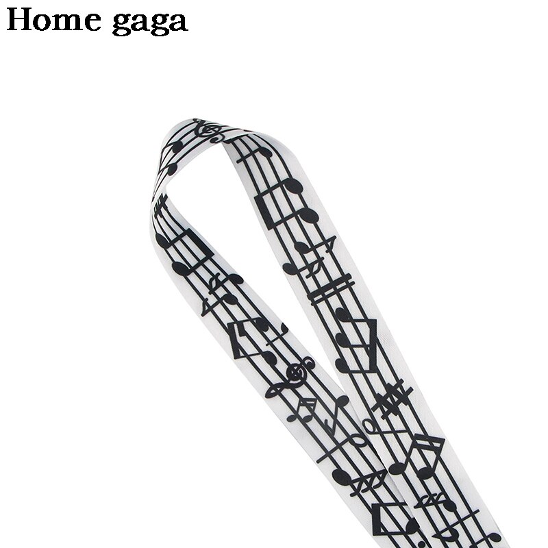 Homegaga-cordones de notas musicales D2913, correa de cuello artística para llaves de teléfono móvil, Soporte para tarjeta de identificación, cordón para llaves, cuerda colgante DIY