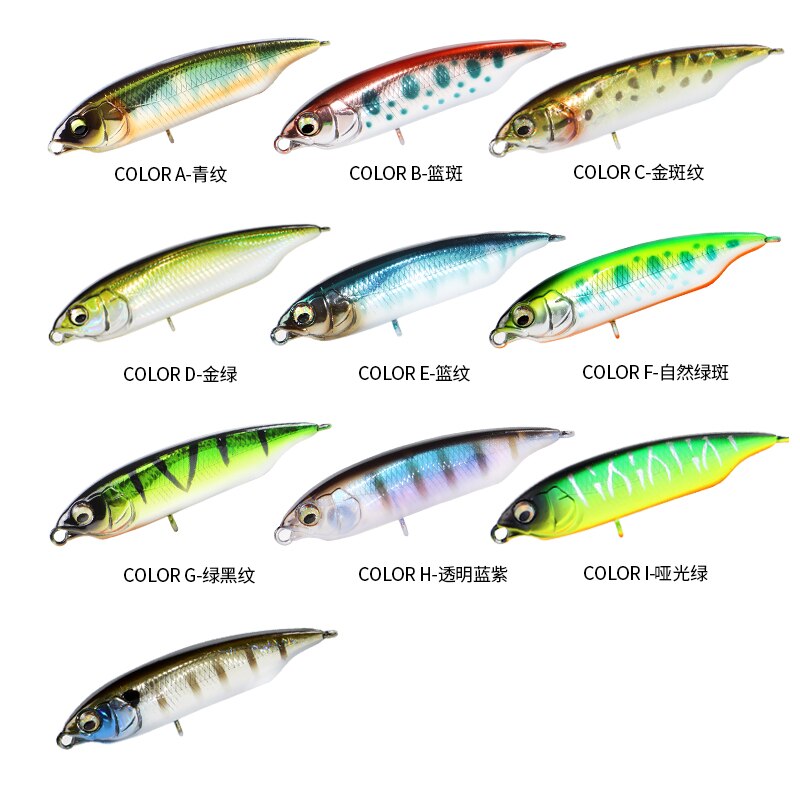 1 Uds señuelo de pesca 59mm 5,5g 80mm 11g agua hundida Mini lápiz pececillo señuelo duro Artificial pequeño Crankbait Wobblers cebo duro