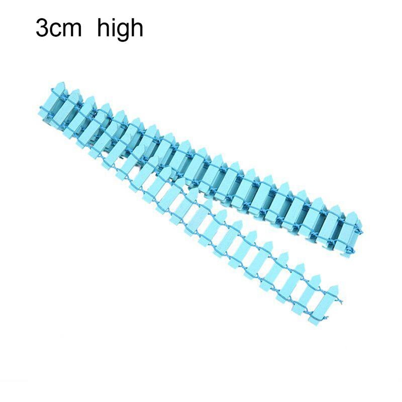 1M/Roll 3/5Cm Mini Houten Hek Diy Miniatuur Fairy Tuin Barrière Houten Craft Room Decor maison Figurine Decor Accessoires: 3cm Light Blue