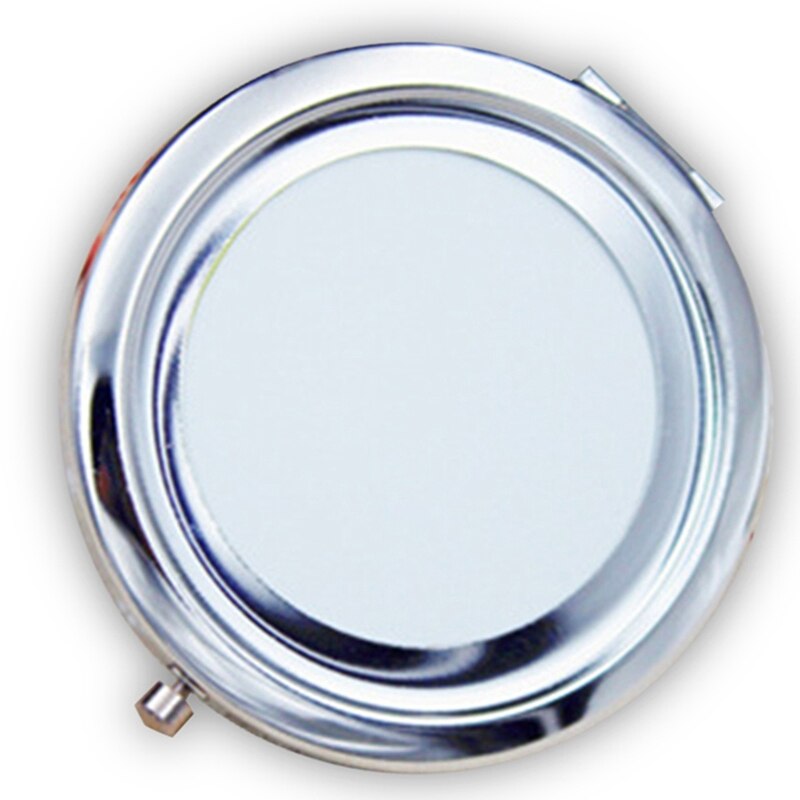 Make-upspiegel retro make-upspiegel draagbare cosmetische mini vintage handspiegel zakspiegel: Zilver