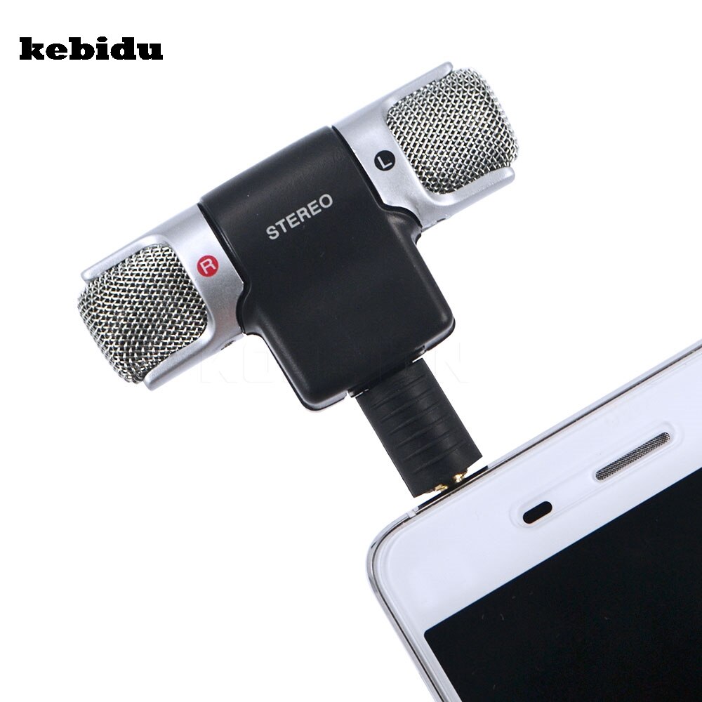 Kebidu universal digital electric mic stereo microphone for recorder, karaoke, pc, laptop, md, voip, msn, skype, and mobile phone