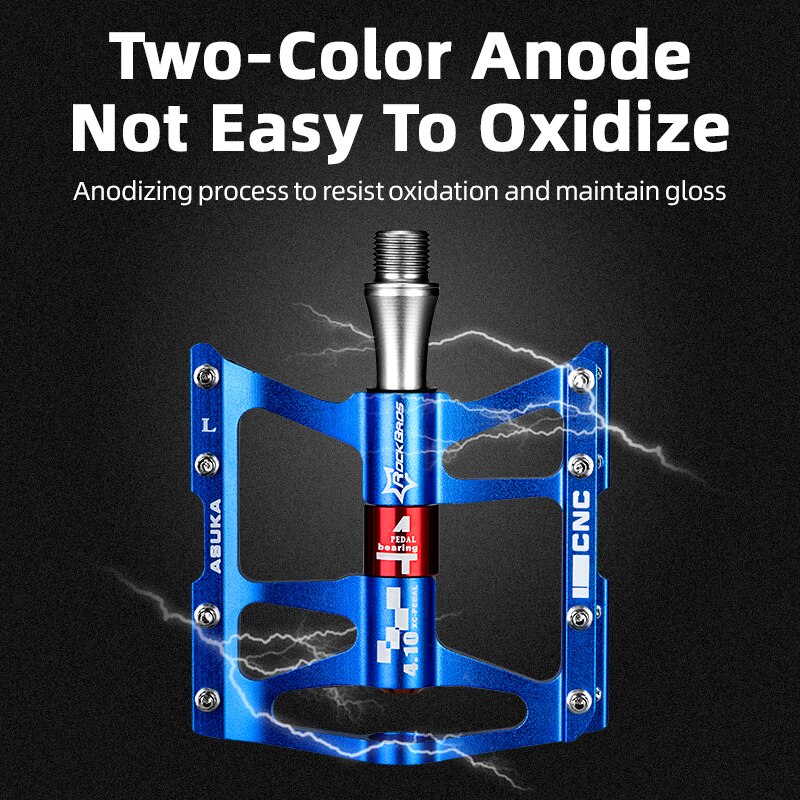ROCKBROS Mountain Bike Bicycle Pedals Cycling Ultralight Aluminium Alloy 4 Bearings MTB Pedals Bicicleta Bike Pedals Flat BMX