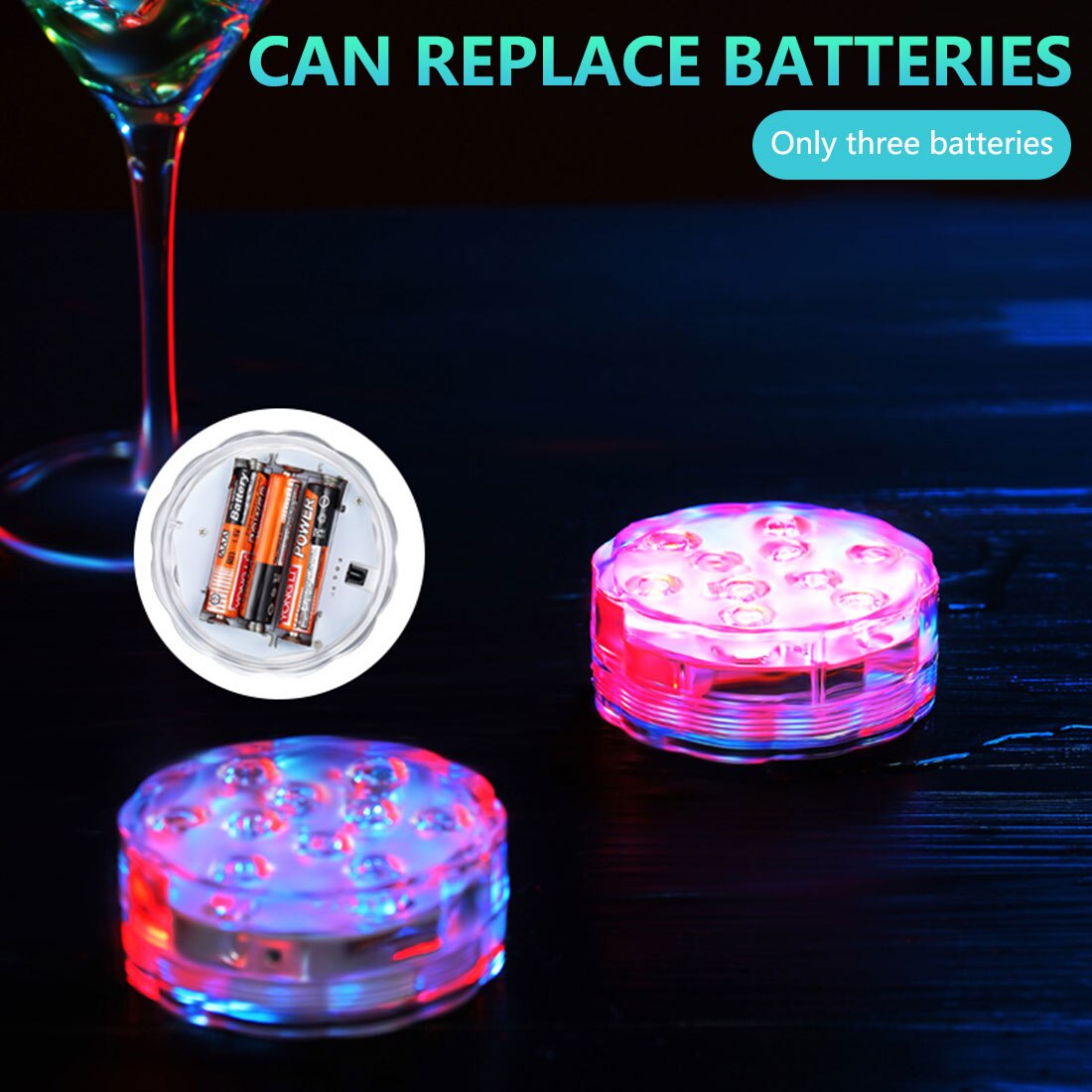 13 LED Fernbedienung Gesteuert Unterwasser Licht IP68 Wasserdichte RGB Mehrfarbig Tauch Vase Dekoration Licht Schwimmbad Magnet Lampe