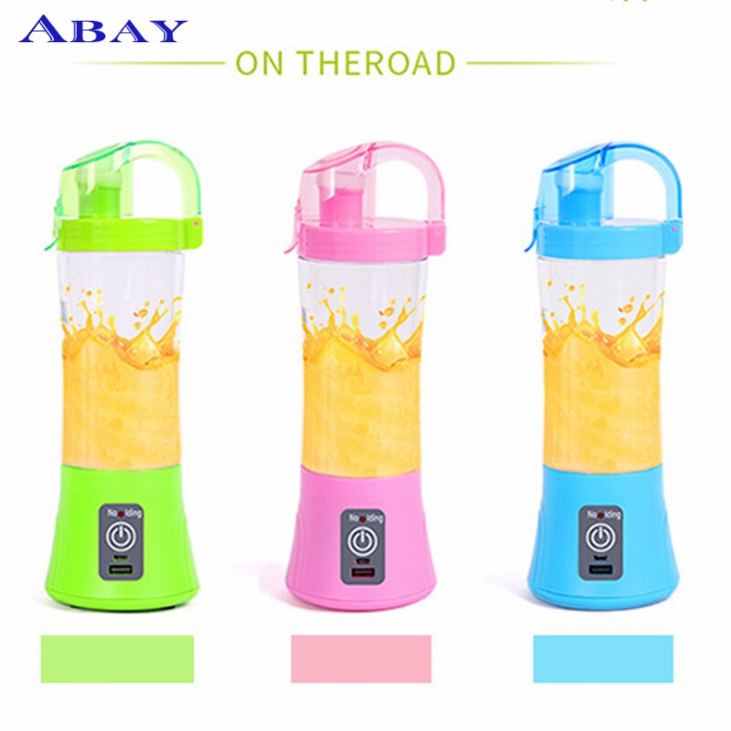 380 ml Draagbare Blender Juicer Cup USB Oplaadbare Elektrische Automatische Groente Fruit Citrus Oranje Sap Maker Cup Mixer Fles