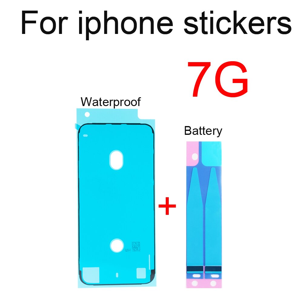 Ett set batteri + vattentätt + utstrålande klistermärken för iphone 6s 7 8 4.7 "& 6s 7 8 plus 5.5 " limreservdelar: 7g 2 st ett set