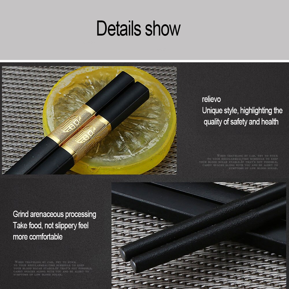 Chinese Style Chopsticks Alloy Chopsticks Restaurant Pot Long Sushi Chopsticks Household Kitchen Utensils