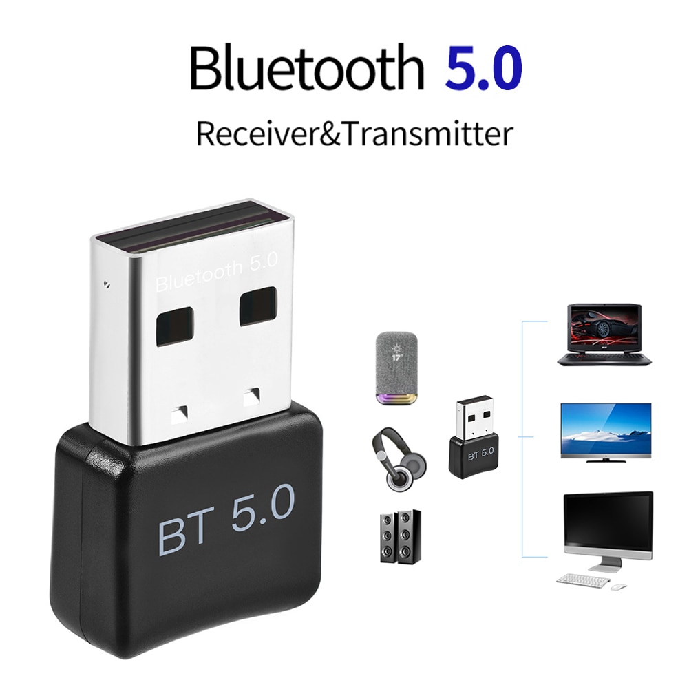 Usb Bluetooth 5.0 Adapter Usb Mini Draagbare Draadloze Usb Zender Muziek Ontvanger Bluetooth Adapter Voor Computer Lenovo