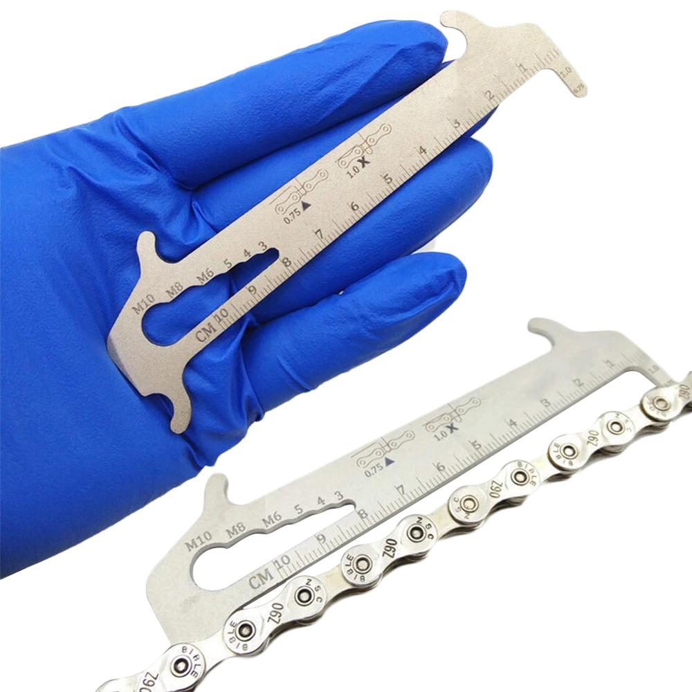 Mountain Bike Chain Measuring Indicator Caliper Wear Measuring Instrument Measuring Chain Caliper Detection Tool Bike Chain