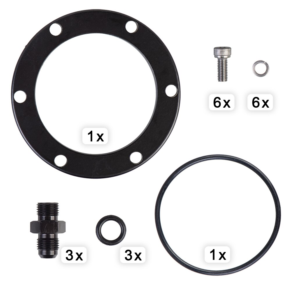 Universal AN6 2L ALUMINUM BILLET ALUMINUM FUEL SURGE TANK / AN6 SURGE TANK WITH FITTINGS