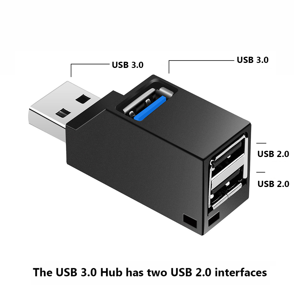 Mini 3 Poorts USB 3.0 Hub High Speed Data Transfer Splitter Box Adapter Voor PC Laptop MacBook Pro Accessoires