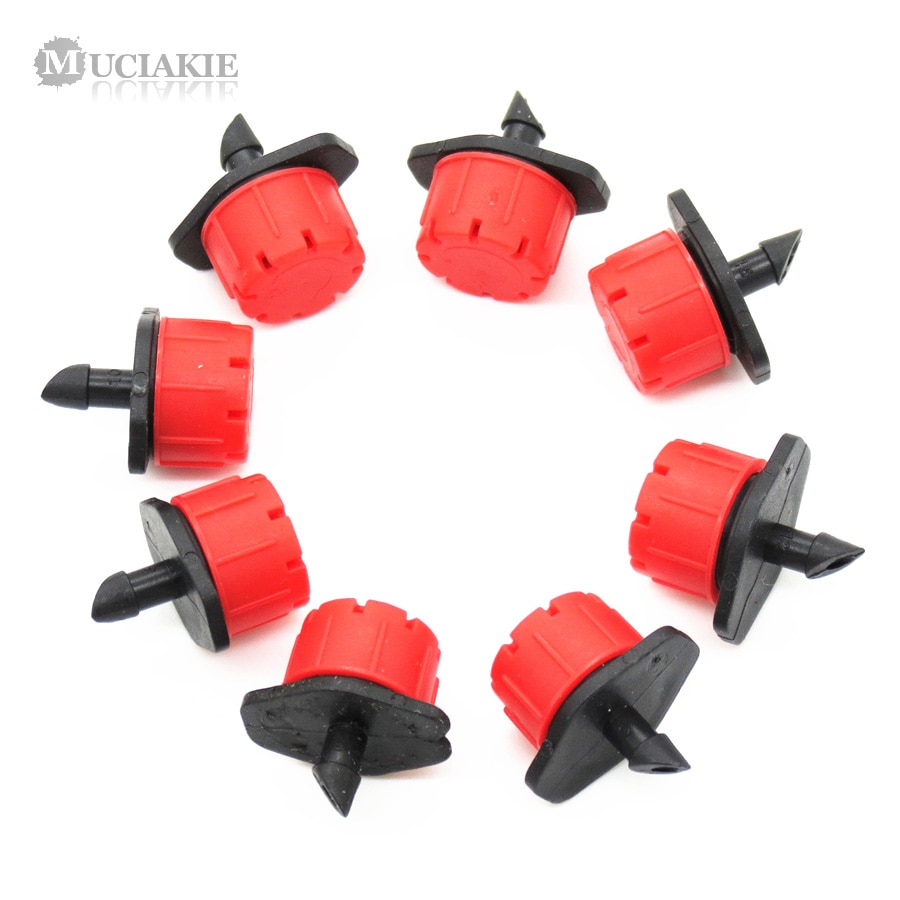 Muciakie 30 Stuks 4/7 Mm Verstelbare Nozzle Voor Tuin Drip Irrigatie Sprinkler Emitter Met 1/4 &#39;&#39;Barb