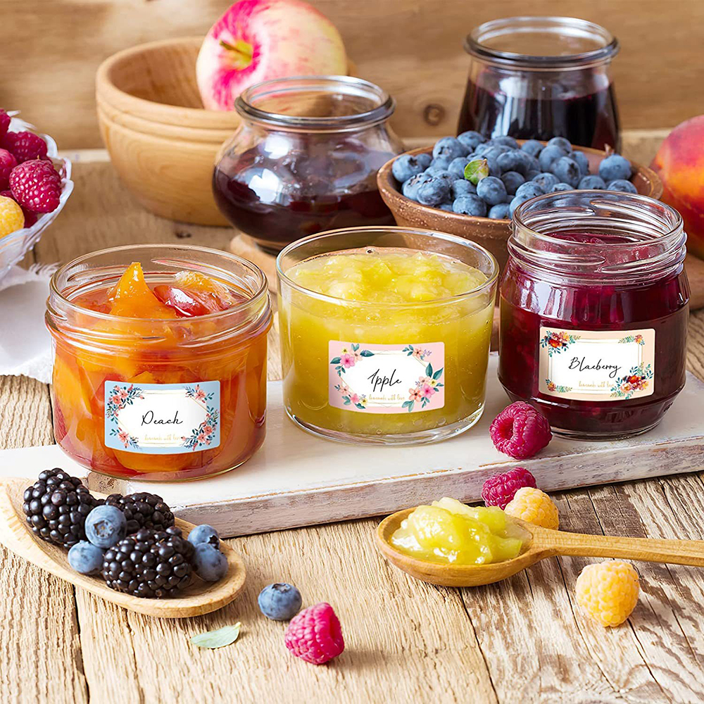 50-250 Uds. Etiquetas de nombres de flores de 3*5CM pegatinas de fecha escritas a mano en blanco para cocina refrigerador congelador almacenamiento de alimentos pequeñas empresas